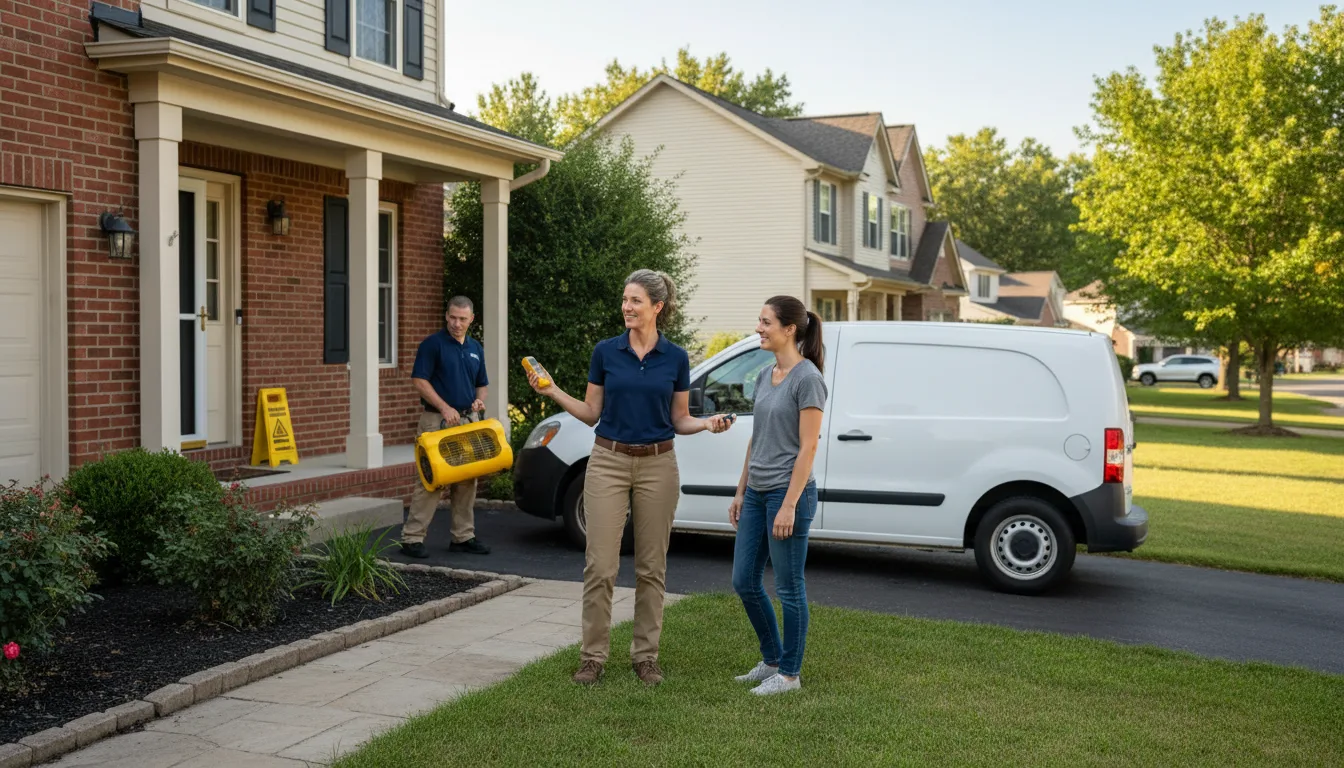Residential water damage restoration in Murphy, NC